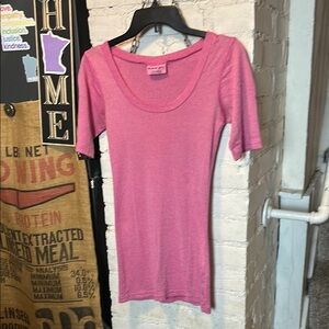 Michael Stars Sparkle, Bubblegum Pink Women's Top in One Size